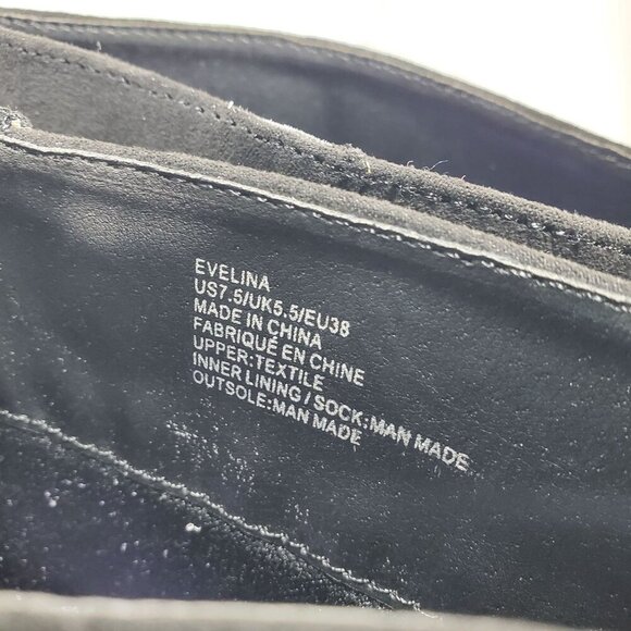 ❤Shoedazzle Women's Black Suede Evelina Knee High Boots Heeled Side Zip Size 7.5 - Picture 5 of 10